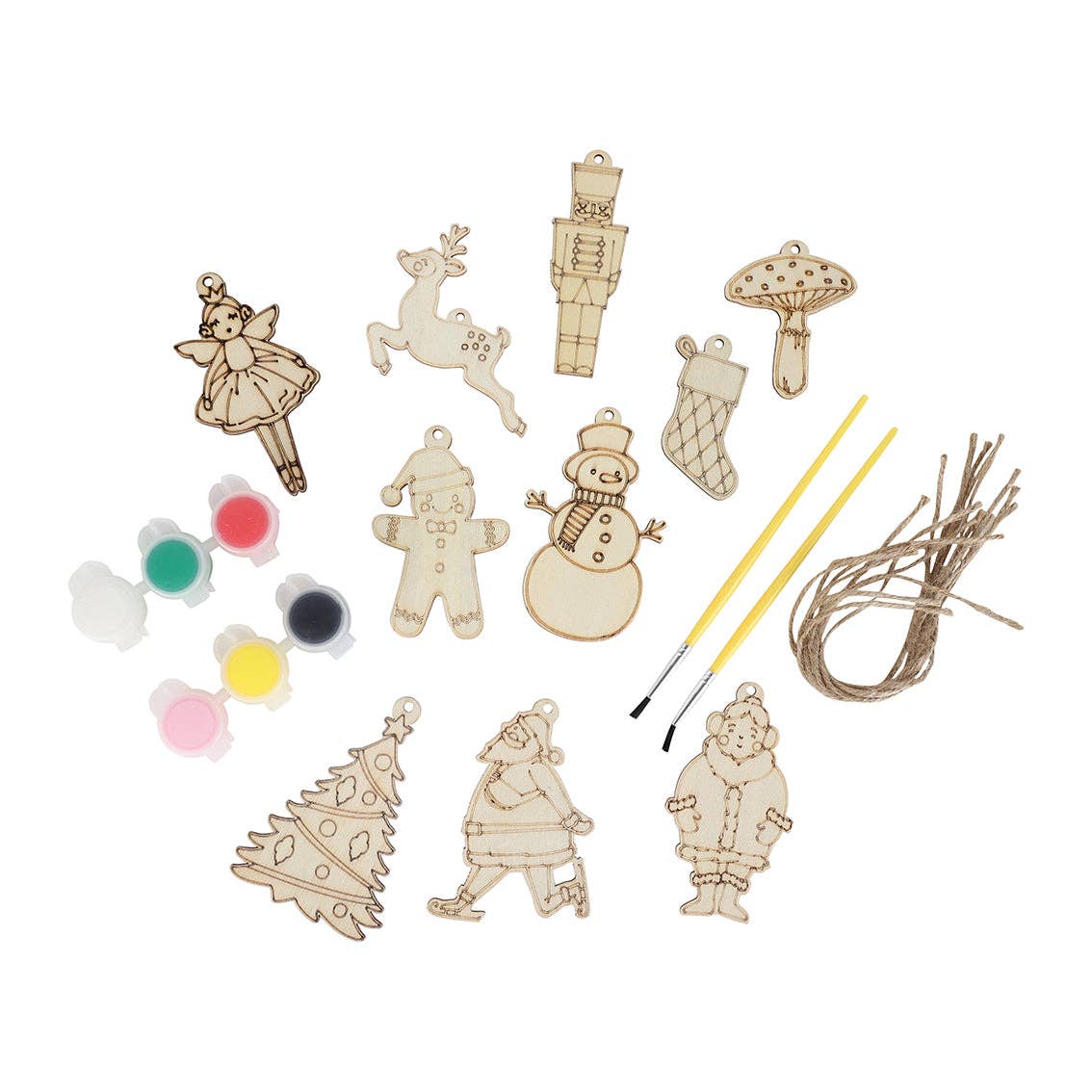 Fun Guy Santa Wooden Dec Kit - 10 Pack