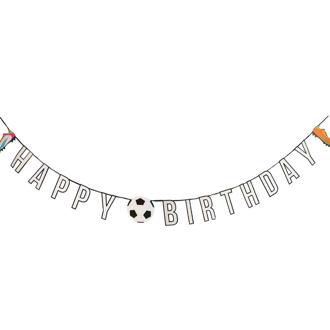 Happy Birthday Football Garland | 3m
