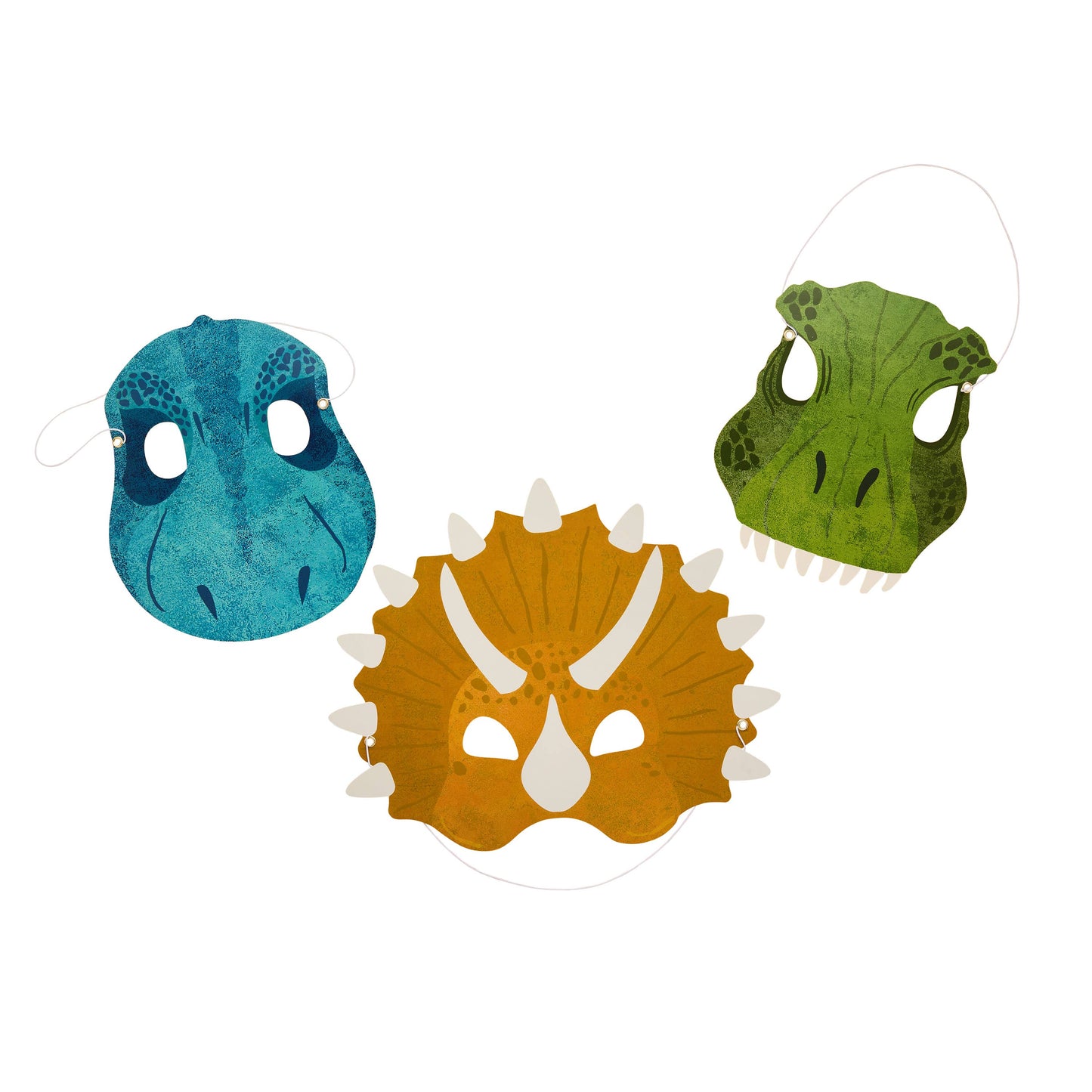 Dinosaur Card Masks - Pack of 6