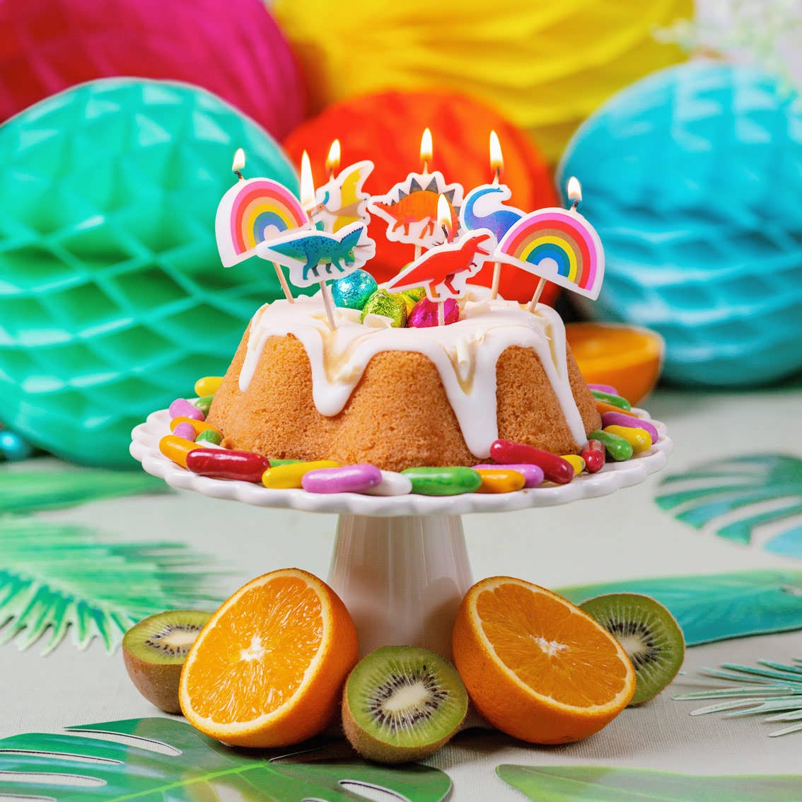 Shaped Dinosaur Birthday Candles
