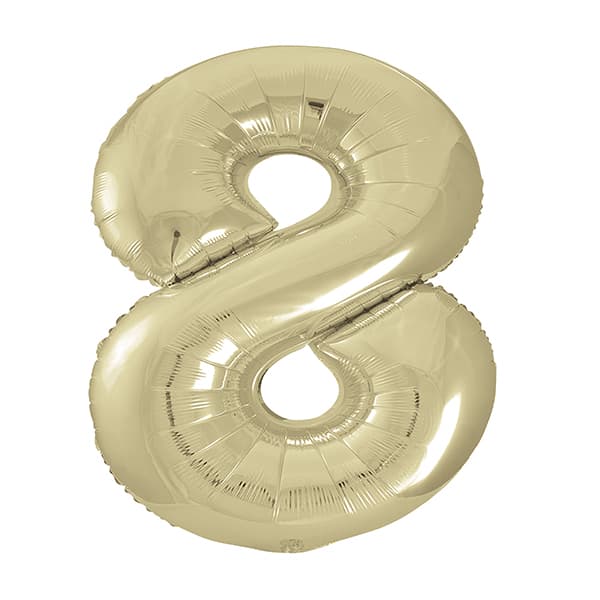 White Gold Foil Balloon 34”