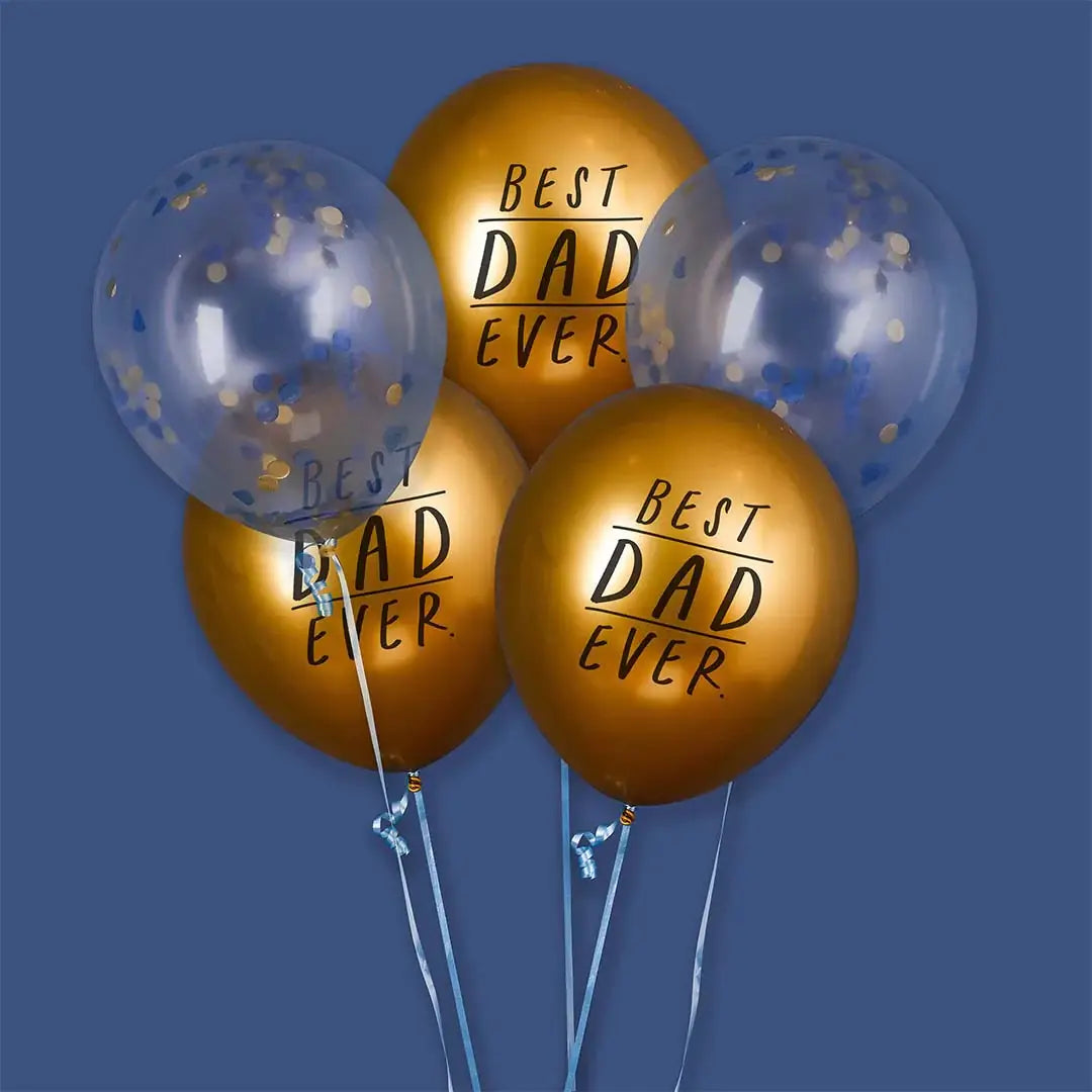 Best Dad Ever' Latex 12" Balloon Bundle 5 Pack