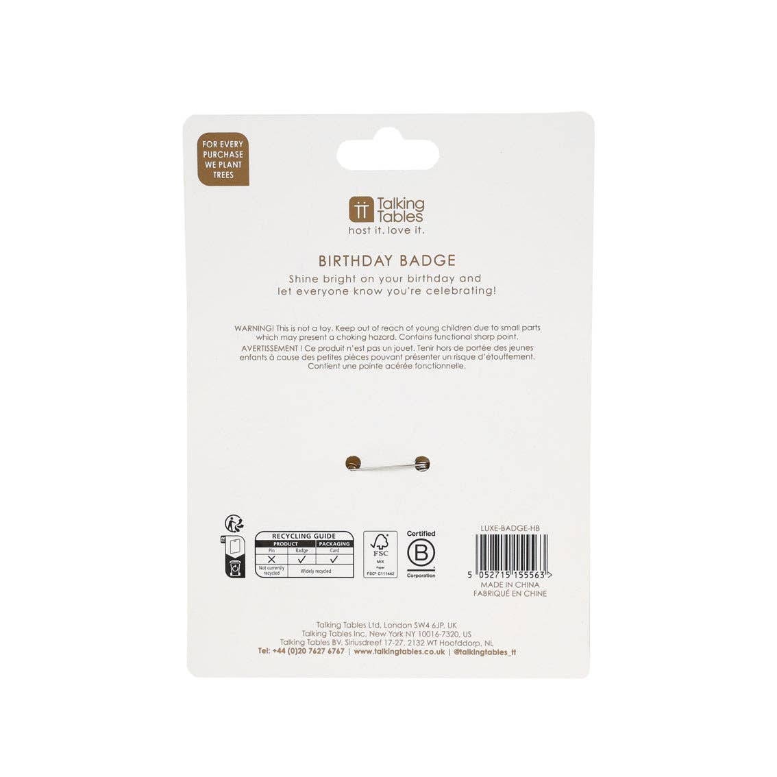 Luxe Gold Happy Birthday Badge