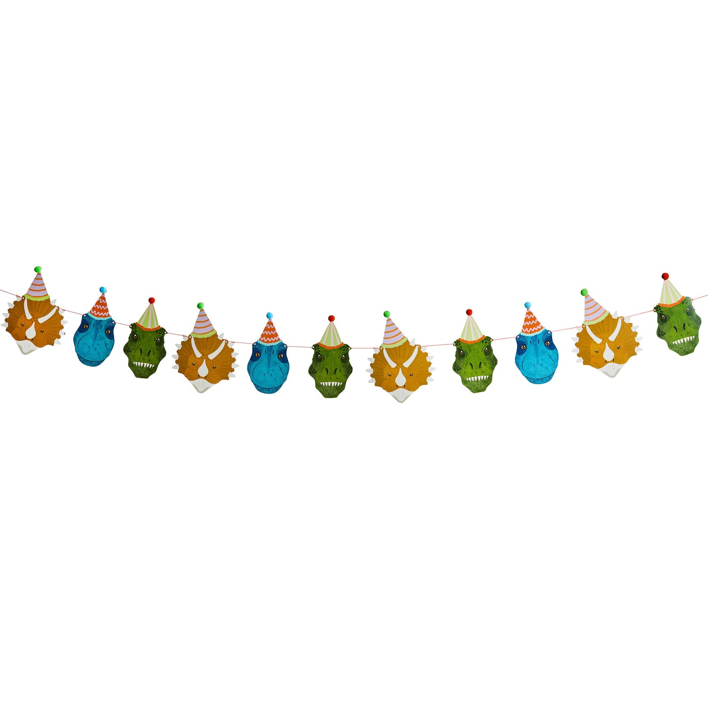 Party Dinosaur Card Garland 4m