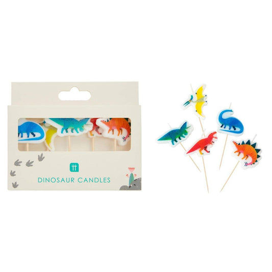 Shaped Dinosaur Birthday Candles