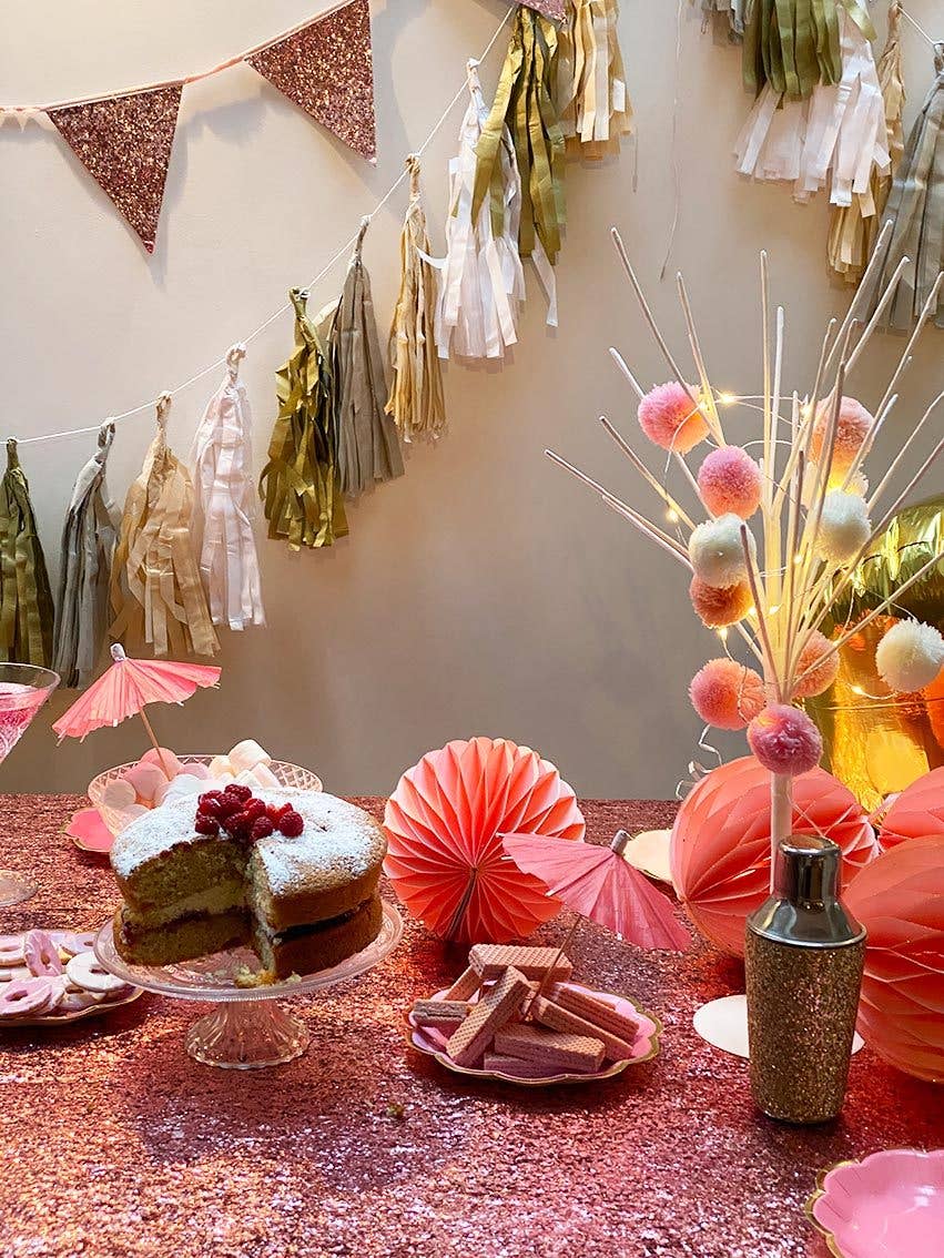 Pink Glitter Bunting Decorations | 3m |