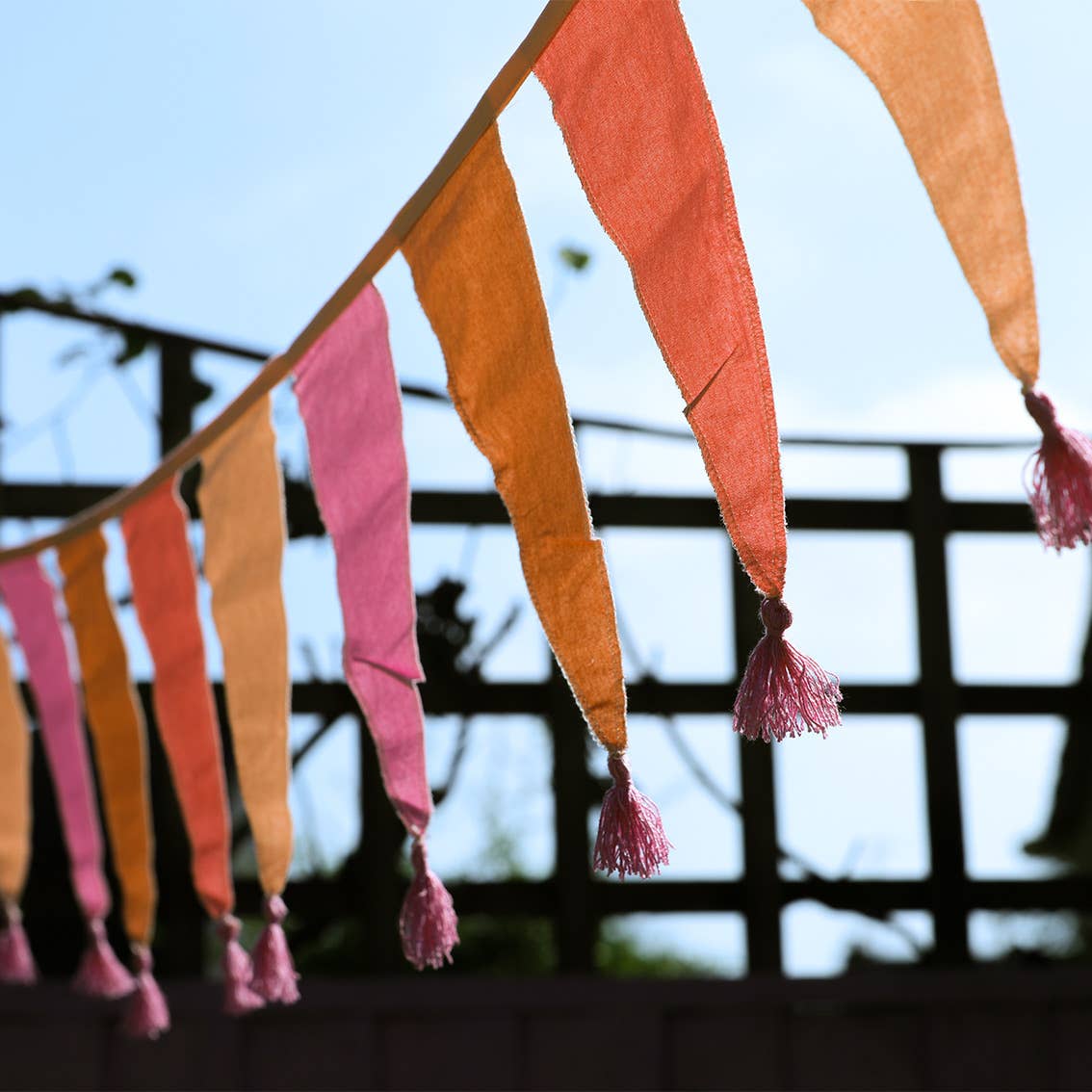 Pink Fabric Bunting Decoration - 3m