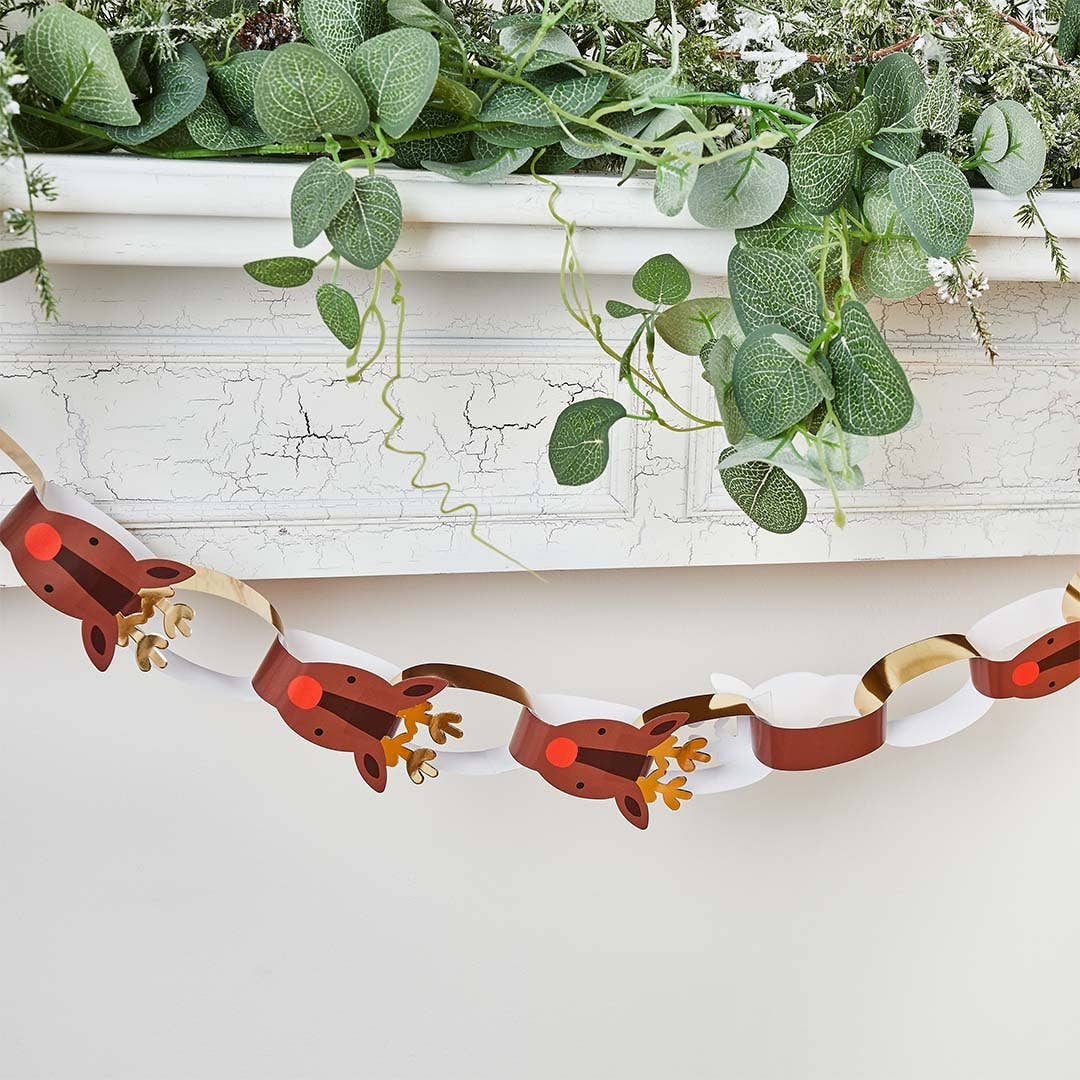 Reindeer Paper Chain 40 In A Pack