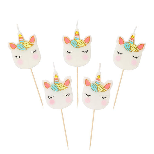 Unicorn Candles - 5 Pack