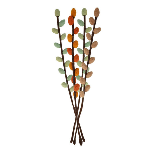 Autumn Hues Felt Branch Decorations - 4 Pack