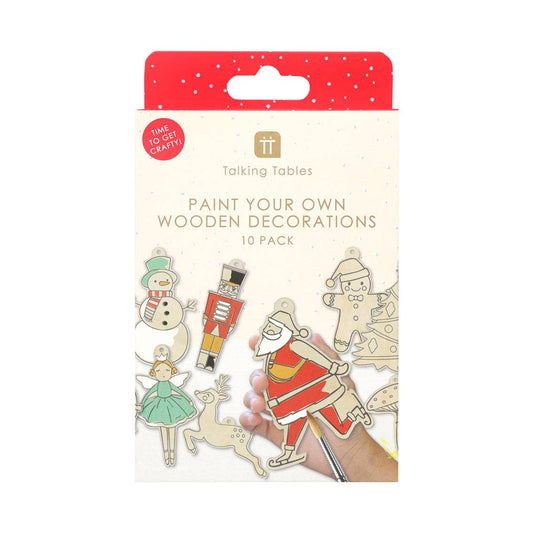 Fun Guy Santa Wooden Dec Kit - 10 Pack
