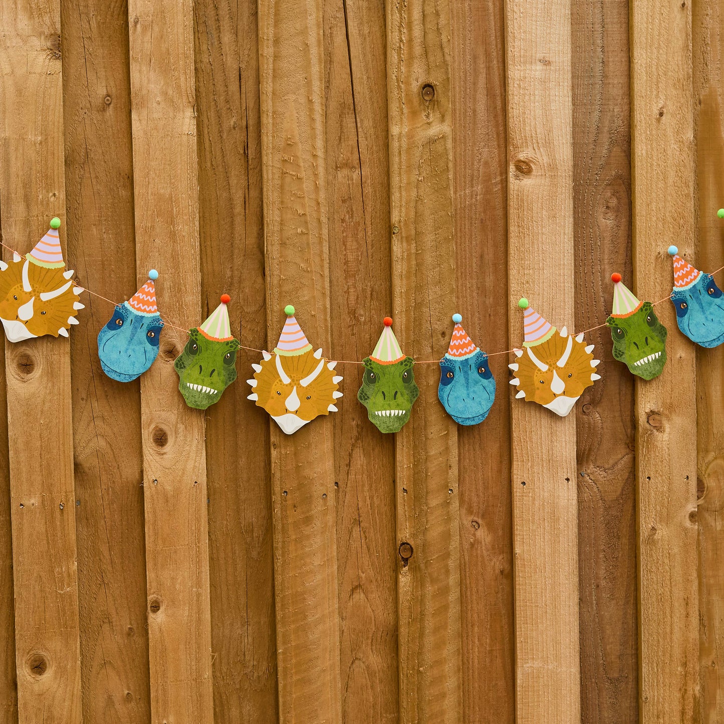 Party Dinosaur Card Garland 4m