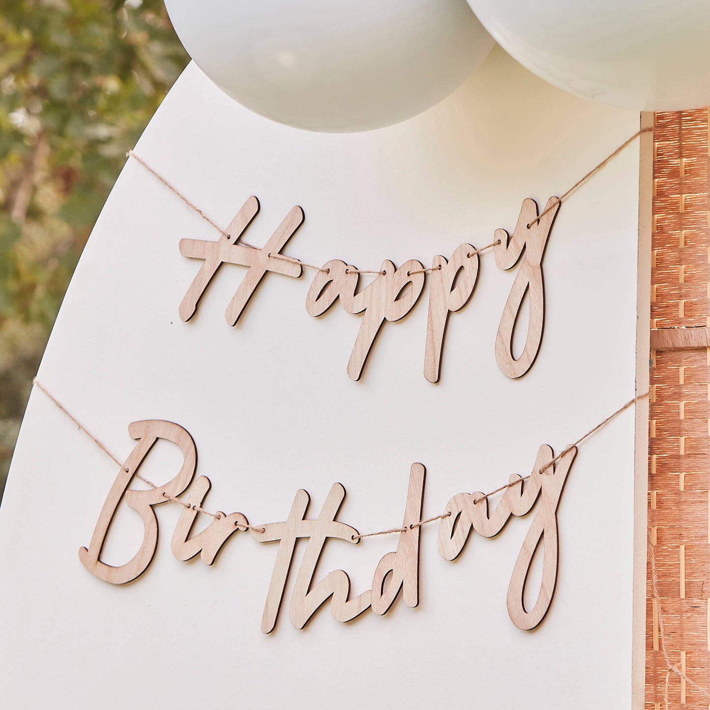 Bunting - Wooden Happy Birthday