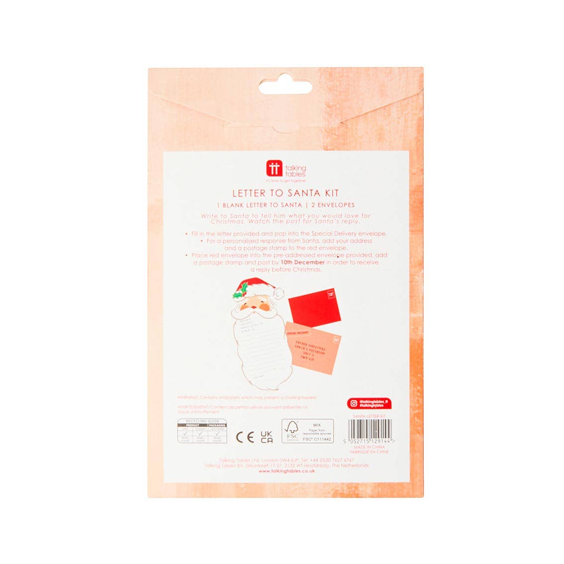 Letter To Santa Kit | Christmas Craft Kit | Gift |