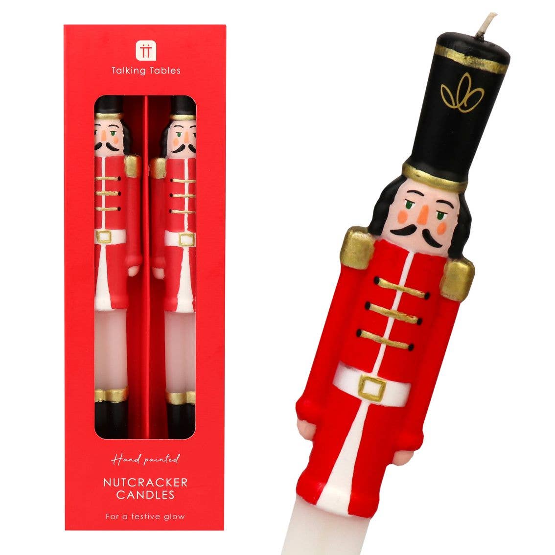 Nutcracker Christmas Dinner Candles - 2 Pack