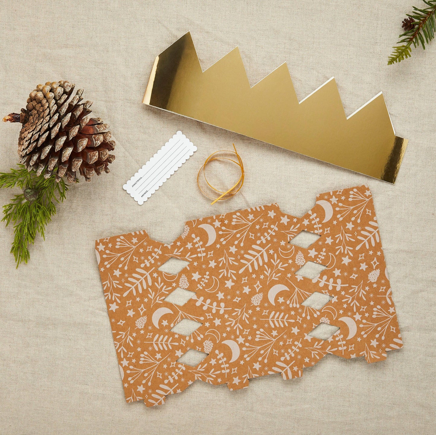 DIY Kraft Patterned Crackers 6 Pack
