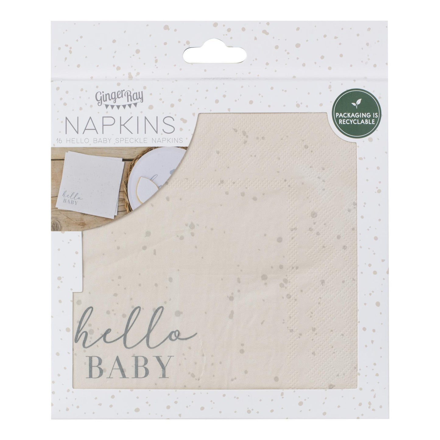 Hello Baby Neutral Baby Shower Napkins