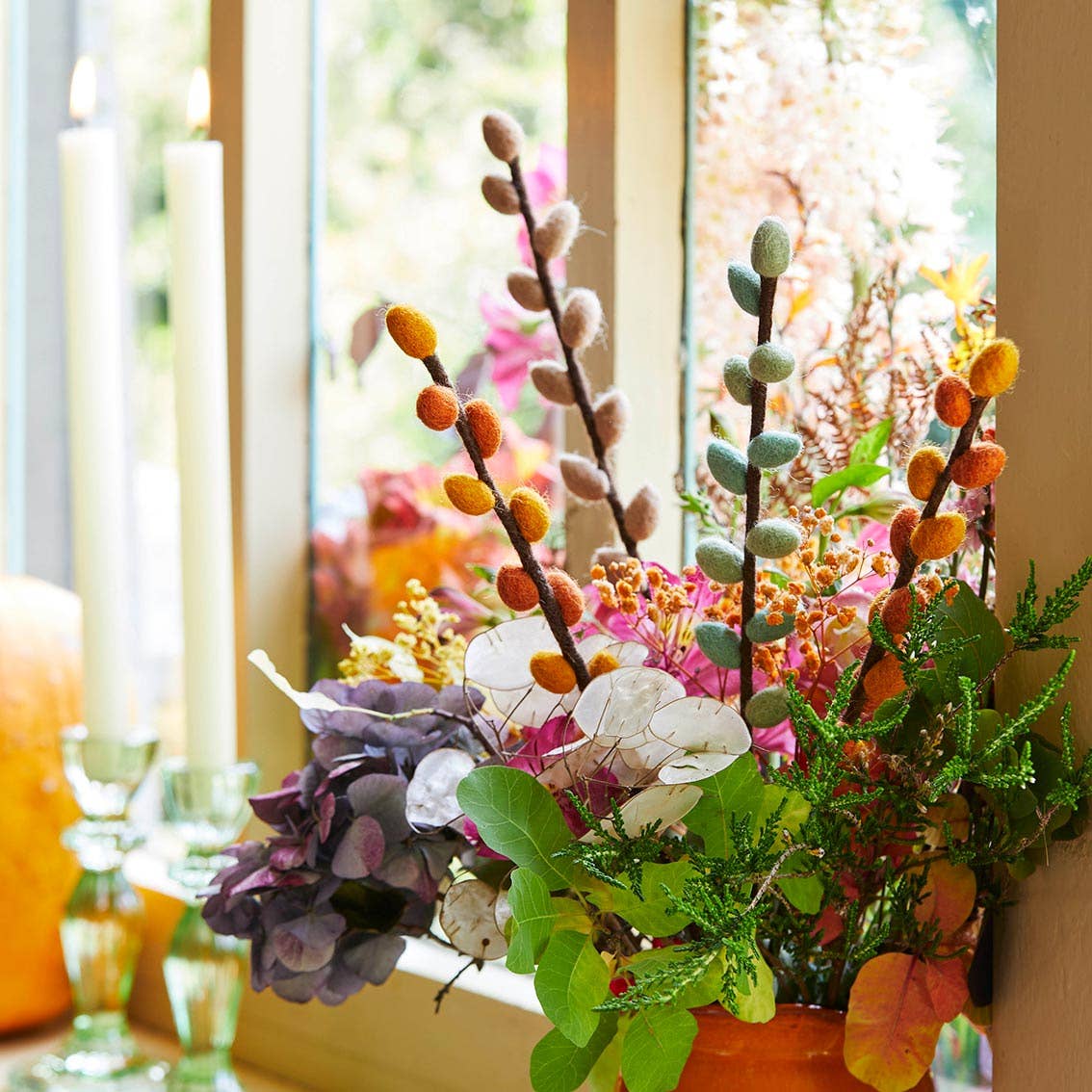 Autumn Hues Felt Branch Decorations - 4 Pack