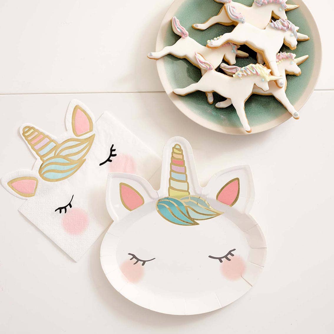 Shaped Unicorn Plates | 8 Pack |