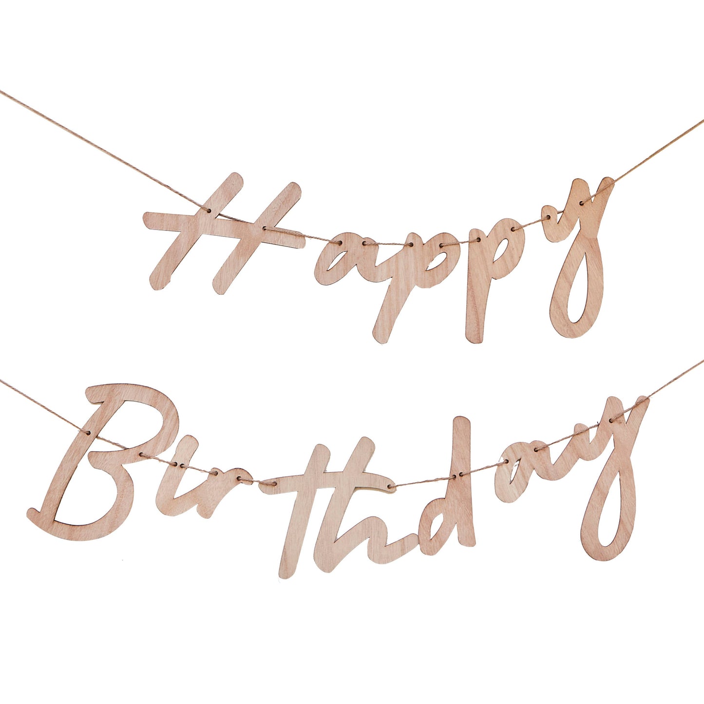 Bunting - Wooden Happy Birthday
