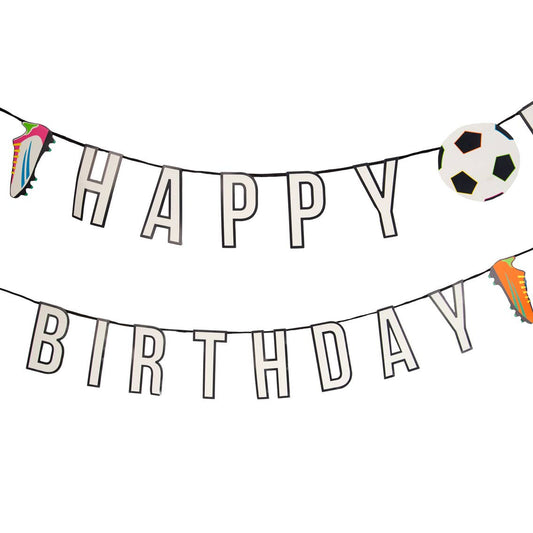 Happy Birthday Football Garland | 3m