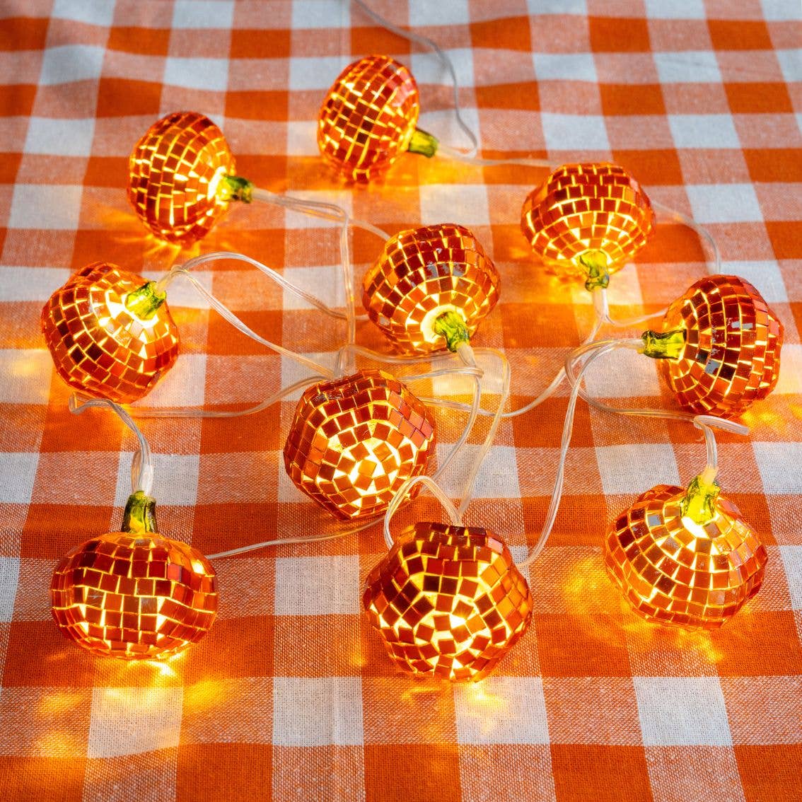 Autumn Hues Pumpkin Disco String Lights - 1.6m
