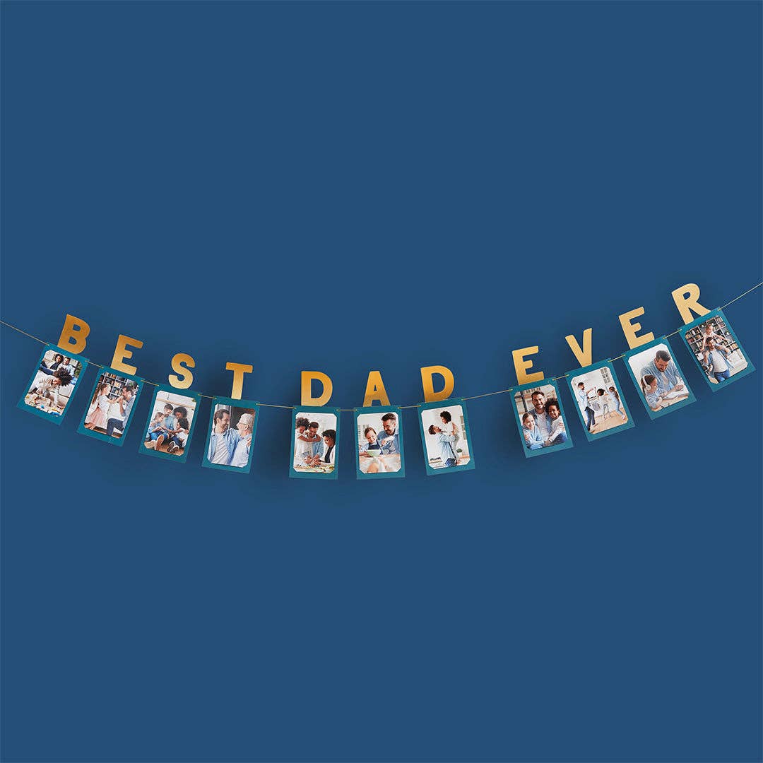 Best Dad Ever  Photo Garland 3M